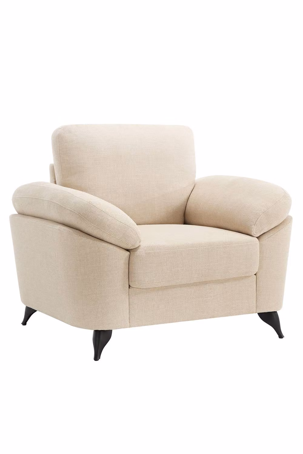 More4Homes Malmo Scandi Style Fabric Armchair in Beige – 2