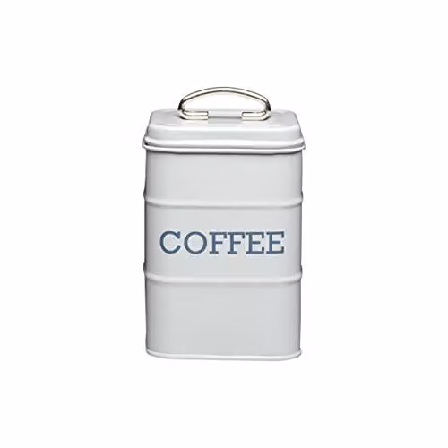 KitchenCraft Living Nostalgia Coffee Storage Canister, Grey, W: 11 cm, H: 17 cm