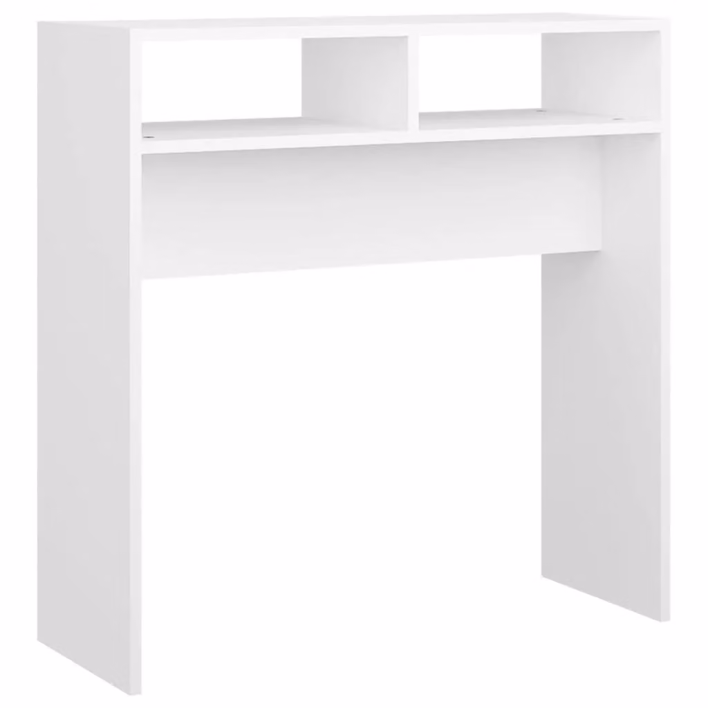 Berkfield Home White Console Table in Engineered Wood, W/D/H: 78 x 30 x 80 cm – 2