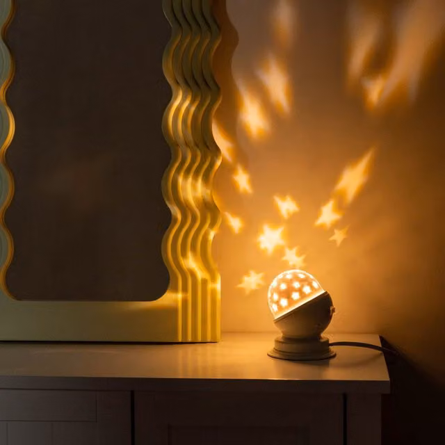 ValueLights Aurora Starry Sky Projector Rotating LED Bedside Night Light in White – 1