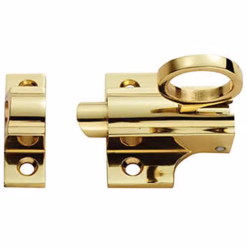 Loops Sprung Fanlight Window Catch in Polished Brass