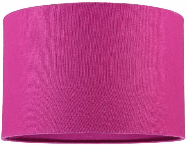 Happy Homewares Raspberry Rose Textured Linen Fabric Circular Lamp Shade in Red and Pink, W: 30 cm, H: 20 cm – 4