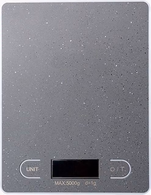 Durastone Professional Digital Kitchen Scales in Grey Speckled Mid Grey with LCD Display – 1