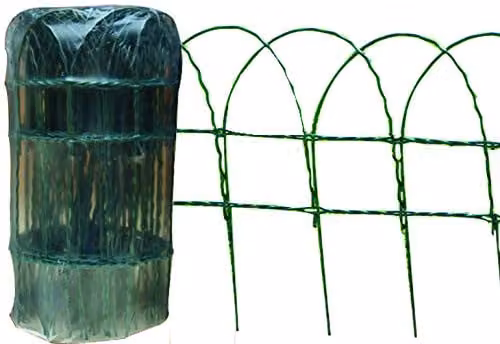 Samuel Alexander Green PVC Coated Galvanised Steel Garden Patio Border Fencing