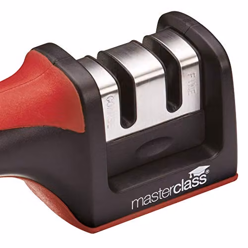 MasterClass 2-Stage Pull-Through Knife Sharpener and Honer, Black and Red – 4