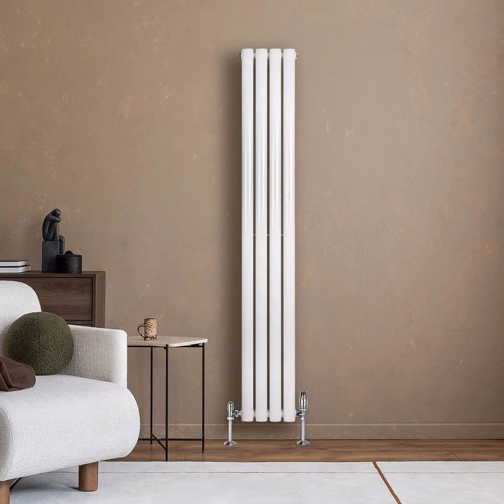 Monstershop Oval Single Column Radiator in White, H 160 cm x W 24 cm – 2