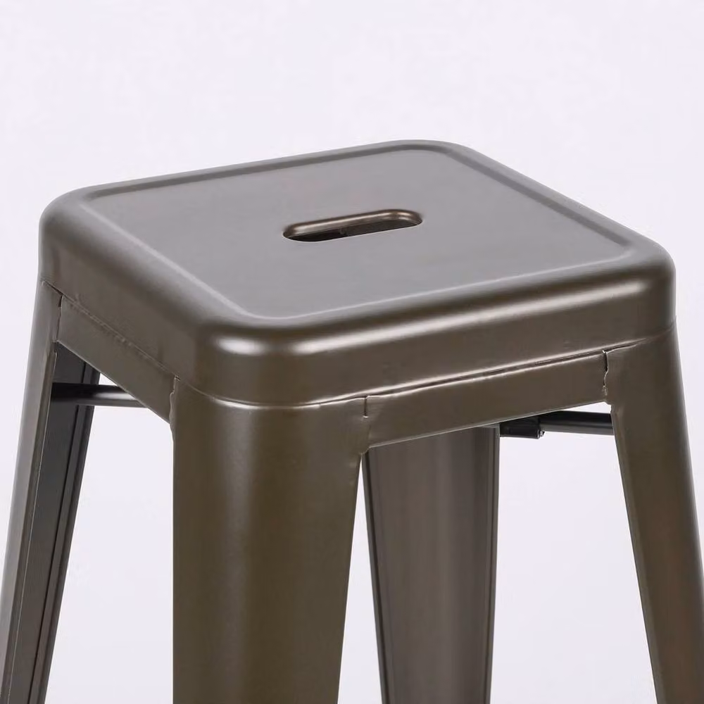 Forgevio Industrial Metal Bar Stool, Brown, Height: 66 cm – 2