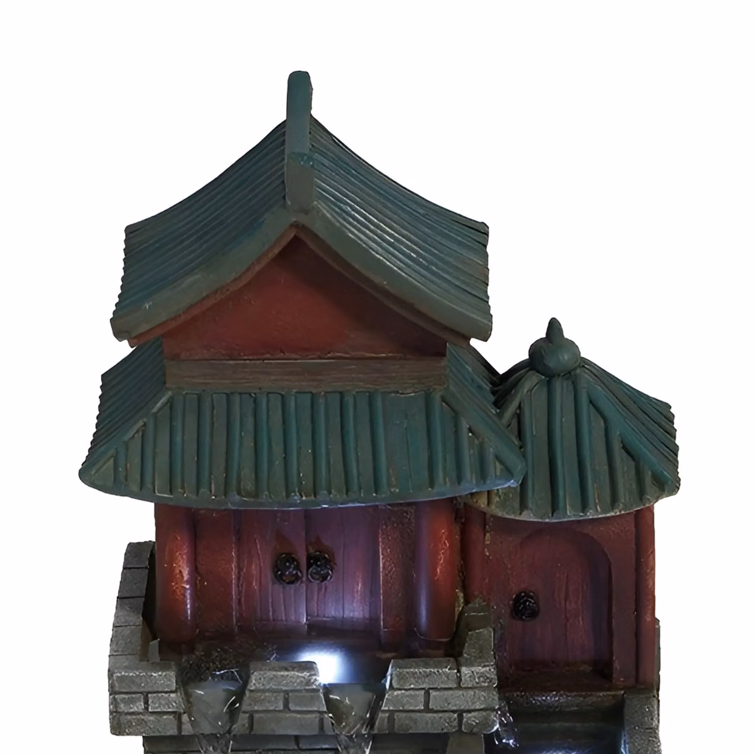 Primrose Japanese House Tiered Cascade Water Feature with LED Lights, Grey, Height: 46 cm – 2