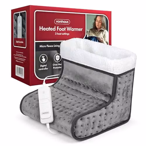 VonHaus Electric Heated Foot Warmer in Grey