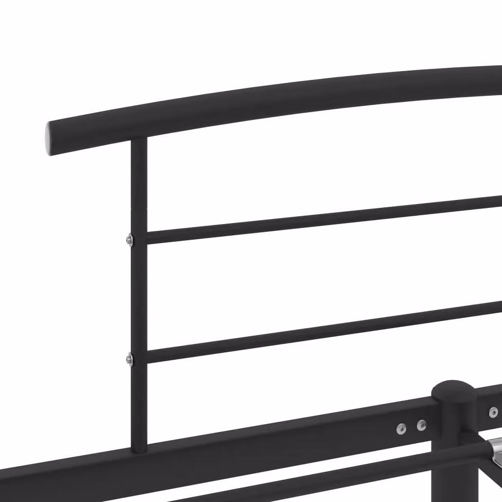 Berkfield Home Black Metal Bed Frame W: 140 cm, D: 200 cm – 2