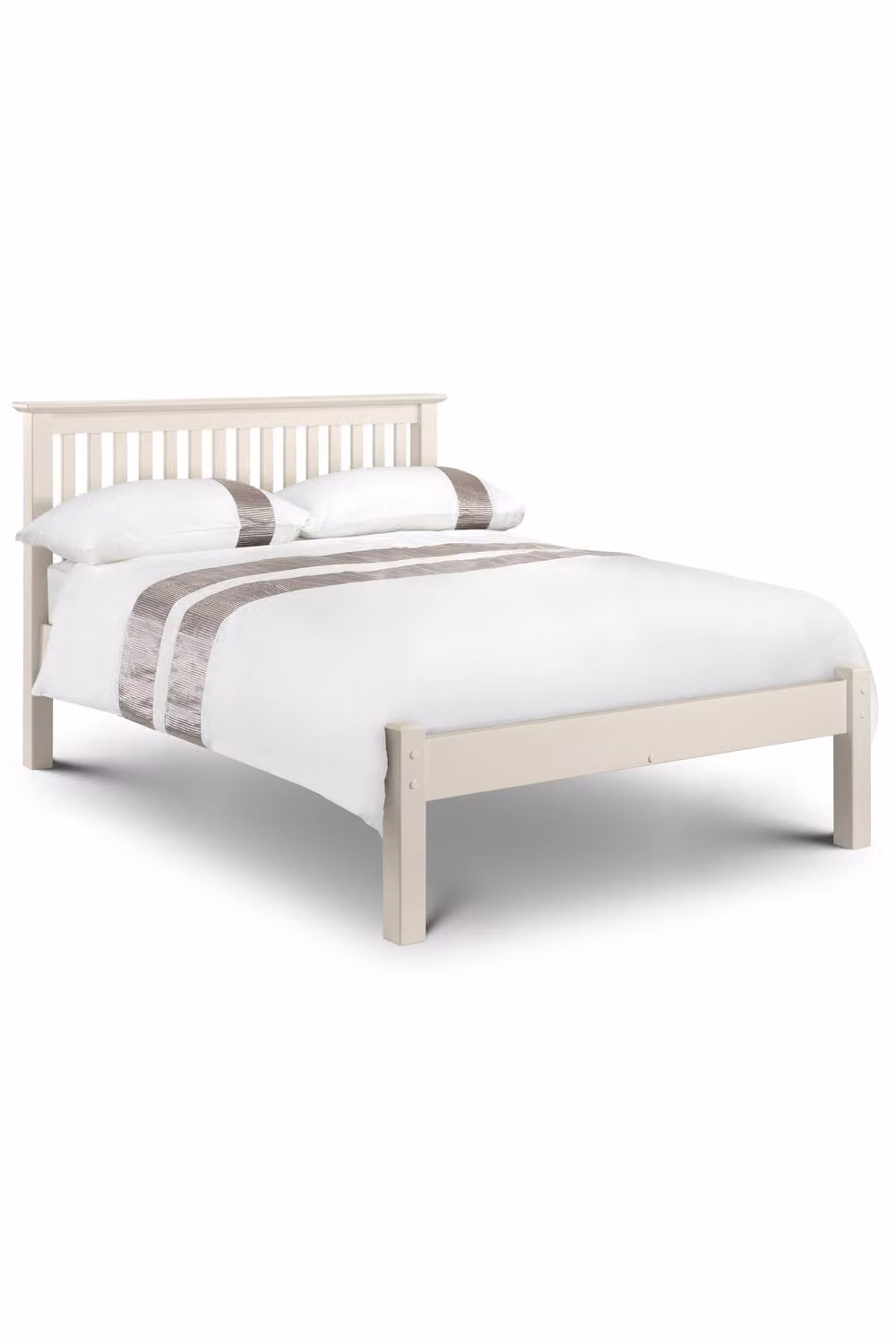 Julian Bowen Barcelona Low Footend Wooden Bed Frame in White, W/D/H: 180 x 110 x 110 cm – 2