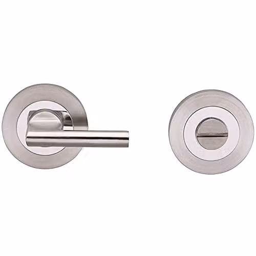 Loops Disabled Thumbturn Handle with Release and Indicator in Polished Satin Steel