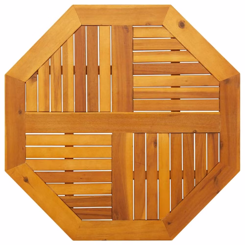 Berkfield Home Octagonal Solid Wood Acacia Table Top, Brown, W: 80 cm, D: 80 cm, H: 2.2 cm – 2