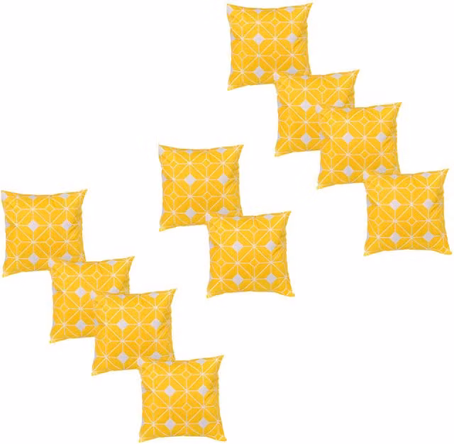 Gardenista Tangiers Yellow Water Resistant Printed Outdoor Scatter Cushion, 45 x 45 cm