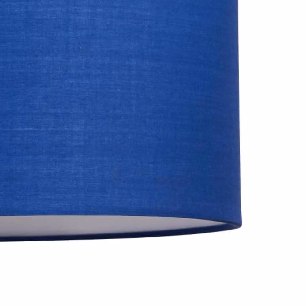 First Choice Lighting Blue Fabric Cylinder Ceiling Light Shade, Diameter: 25 cm – 5