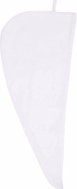Towel City White Cotton Terrycloth Hair Wrap Towel with Hanging Loop
