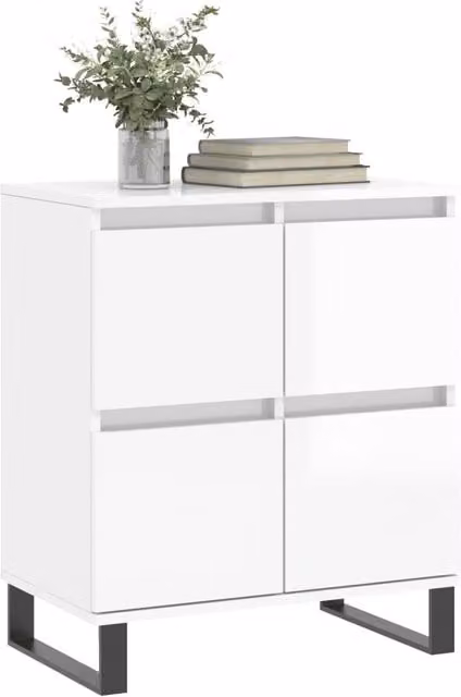 Berkfield Home Modern High Gloss White Sideboard W/D/H: 60 x 35 x 70 cm – 1