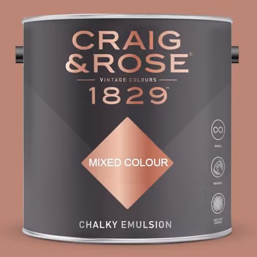Craig & Rose 1829 Paint Stop Chalky Emulsion in Venetian Red, 2.5 l