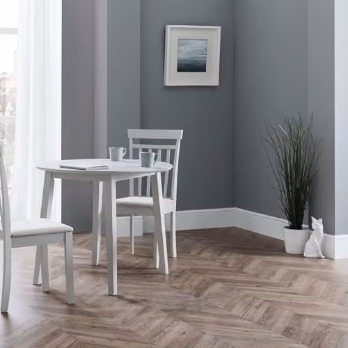 Julian Bowen Coast Grey Round Drop Leaf Dining Table W/D/H: 90 x 90 x 75 cm – 2