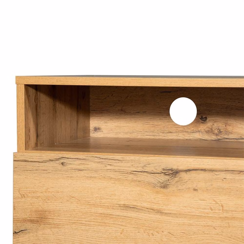 FORGEVIO Minimalist TV Cabinet Stand and Entertainment Storage Unit in Brown, Black or Beige – 3