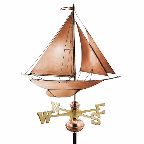 Espira Racing Sloop Copper and Bronze Farmhouse Weathervane