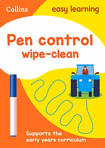 Collins Easy Learning Preschool Pen Control Age 3-5 Wipe Clean Activity Book in Multicolour – 1