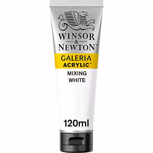 Winsor & Newton Galeria Acrylic Paint, Mixing White, 120ml – 2