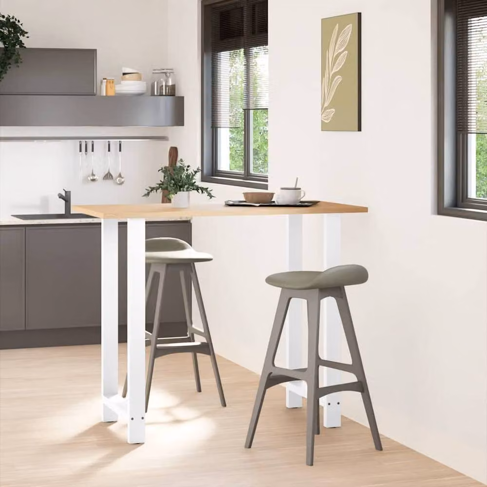 Berkfield Home Matt White Steel Coffee Table Legs, 2 Pieces, H: 60 cm, W: 110-111 cm – 2