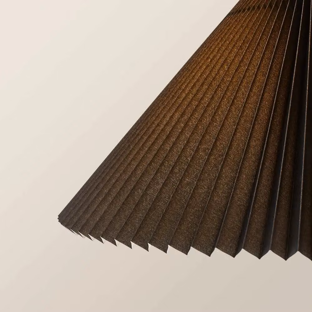ValueLights Akira Pleated Single Drop Ceiling Pendant Light with LED Bulb, Black – 3