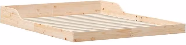 Berkfield Home Brown Solid Pine Wood Bed, W: 160 cm, L: 210 cm