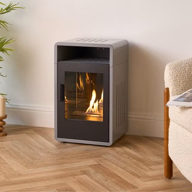 Adam Bellini Rectangular Bio Ethanol Stove in Grey