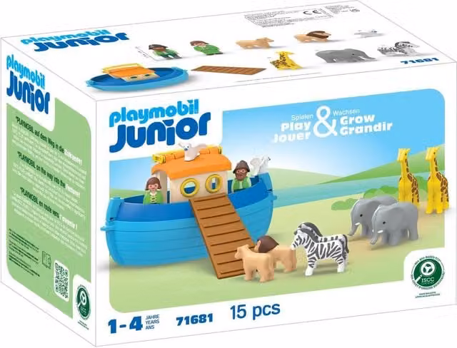 Playmobil Junior My Take Along Noah's Ark in Brown with Animals and Vehicles