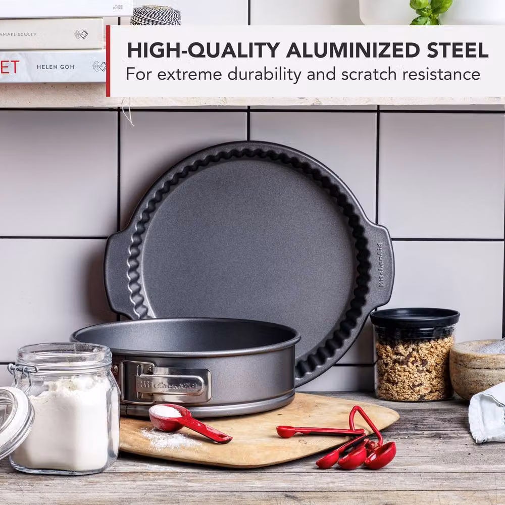 KitchenAid Non-Stick Steel Tart Tin, Grey, Diameter: 28 cm – 3