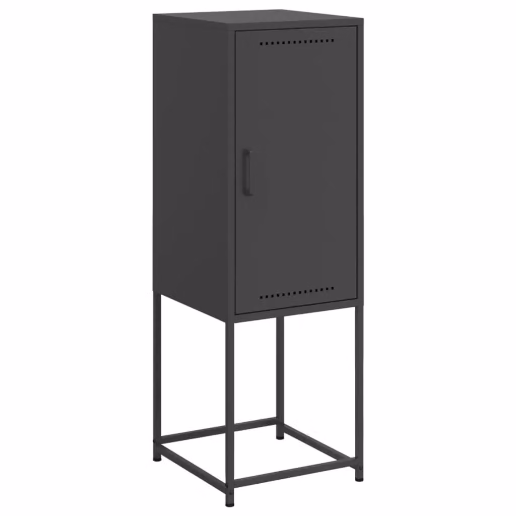 Berkfield Home Industrial Highboard in Black Metal, W/D/H: 36 x 39 x 107 cm – 2