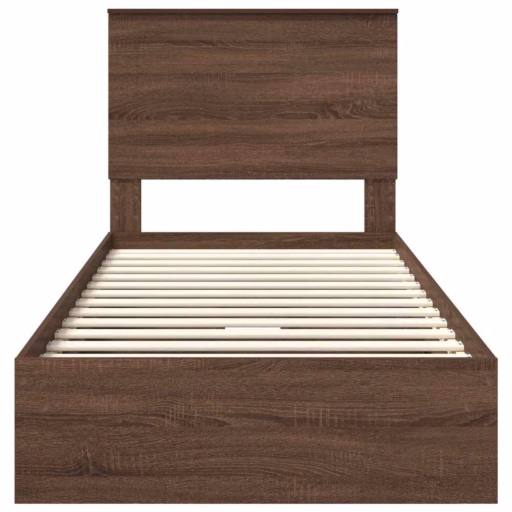 Berkfield Home Storage Bed with Drawers in Brown Oak, W: 75 cm – 4