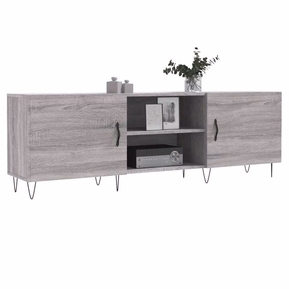 Berkfield Home Modern Grey Sonoma TV Cabinet W/D/H: 150 x 30 x 50 cm – 3