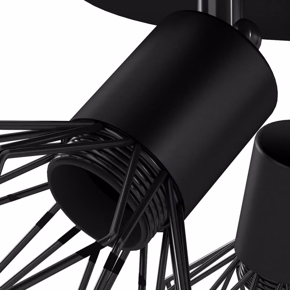 Emitto 3-Way Adjustable Metal Ceiling Spotlight in Black with E14 Fitting – 4