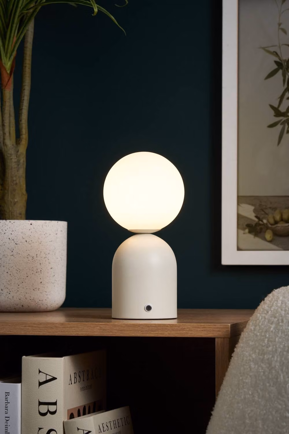 BHS Lighting Imogene Rechargeable LED Table Lamp in White – 2