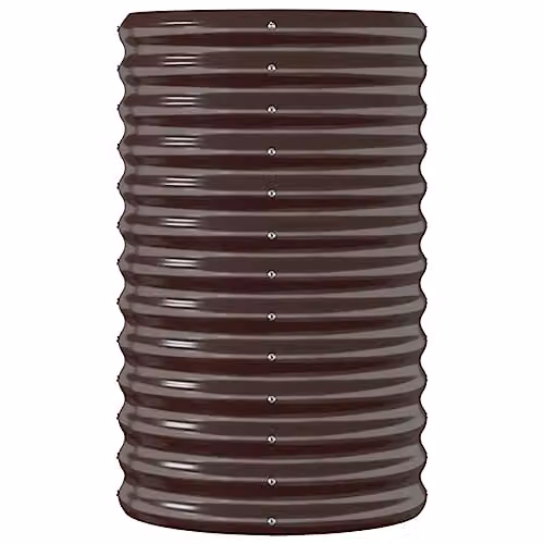 vidaXL Brown Galvanised Steel Garden Raised Bed W: 114 cm, D: 40 cm, H: 68 cm – 4