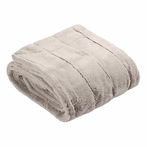 Paoletti Empress Faux Fur Throw in Grey, W/D/H: 140 x 200 cm