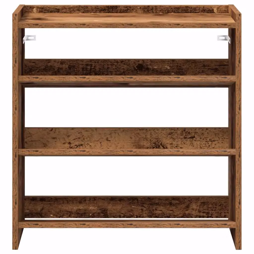 Berkfield Home Rustic Old Wood Shoe Rack in Brown, W/D/H: 60 x 25 x 62 cm – 4