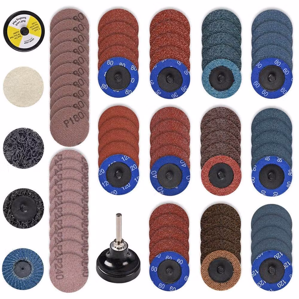 Nordara 81-Piece 50mm R-Type Roloc Abrasive Discs for Die Grinders in Brown – 3