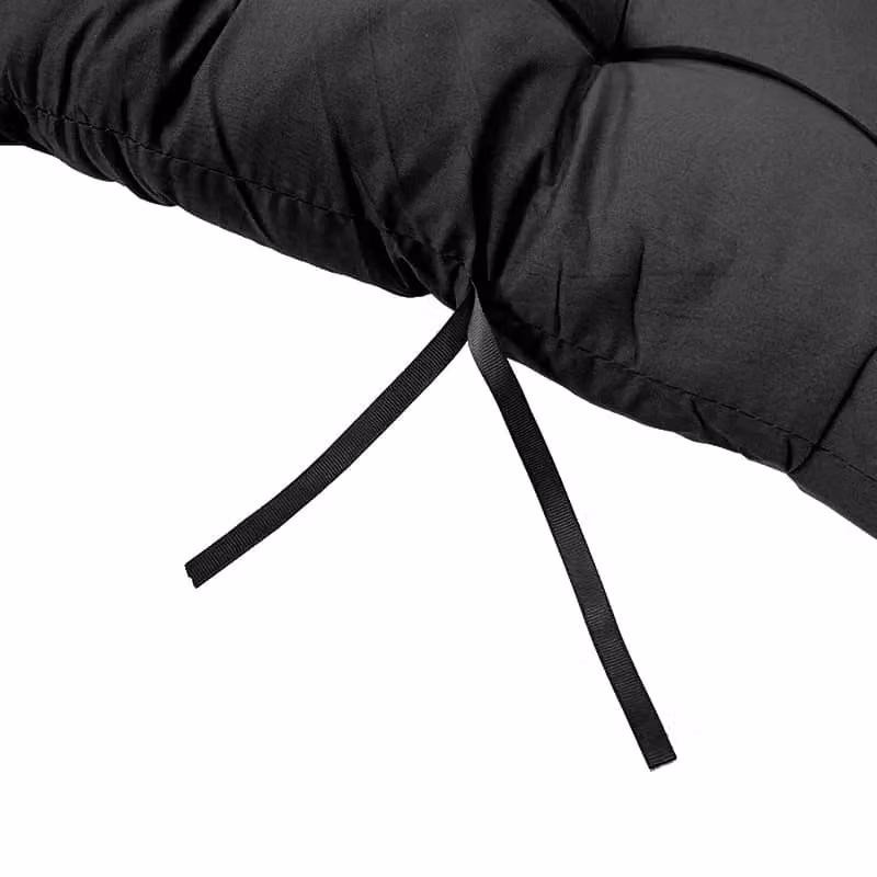 Smart Living UV-Resistant Rectangular Outdoor Seat Cushion with Thick Polyester Padding in Black – 3