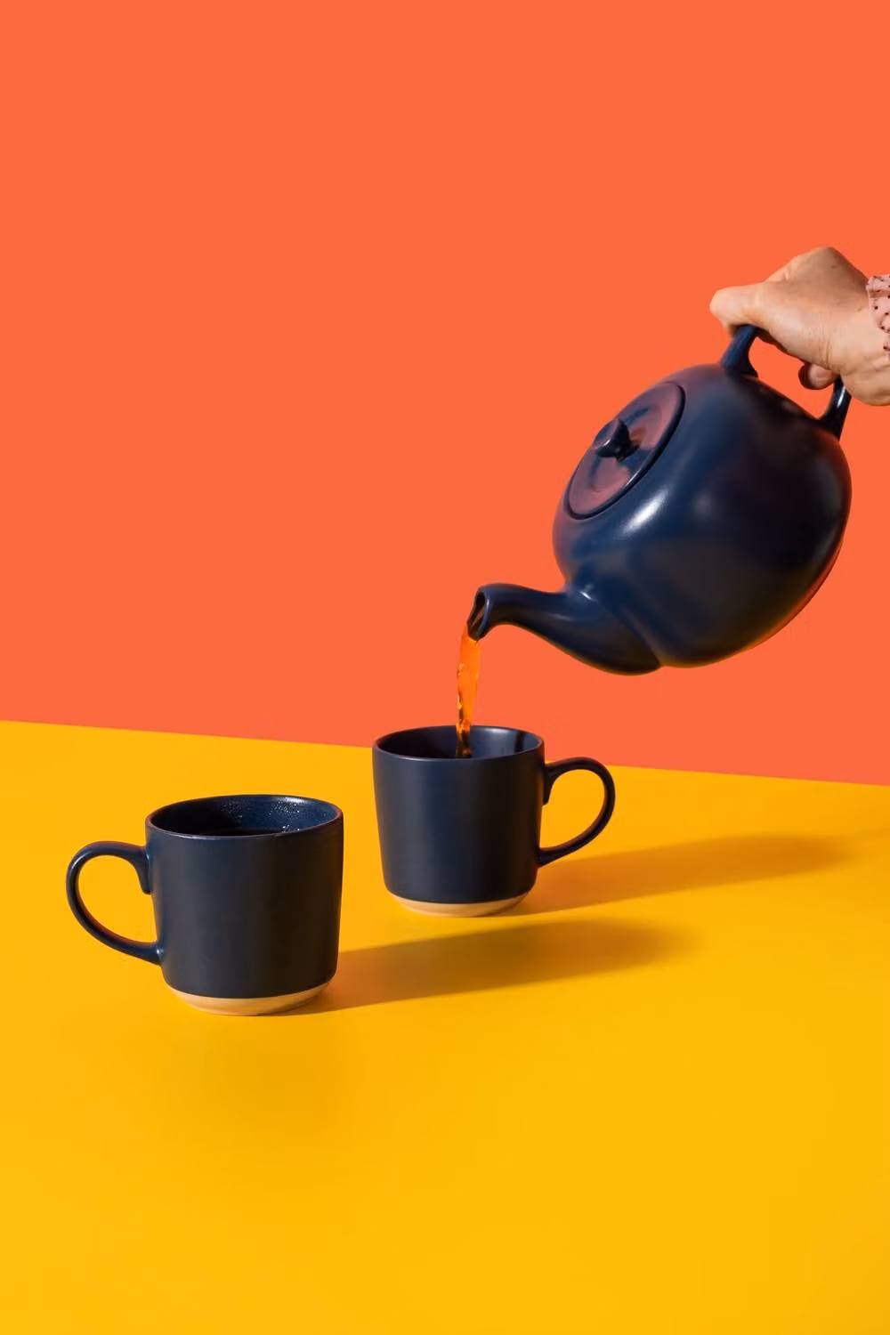 La Cafetiere 3-Piece Ceramic Teapot Set in Blue with Drip-Free Spout – 2