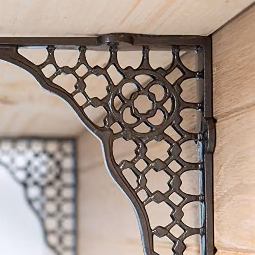 Hammer and Tongs Honeycomb Iron Shelf Bracket, Matt Black, Pack of 2 – 6