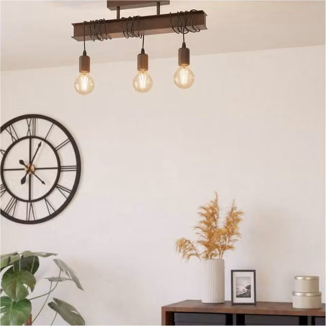 Loops Modern Brown Metal Suspended Pendant Light – 1