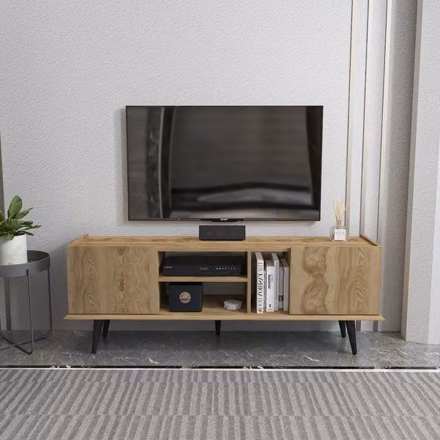Oud&Oak Ekvador Mid-Century TV Unit in Brown
