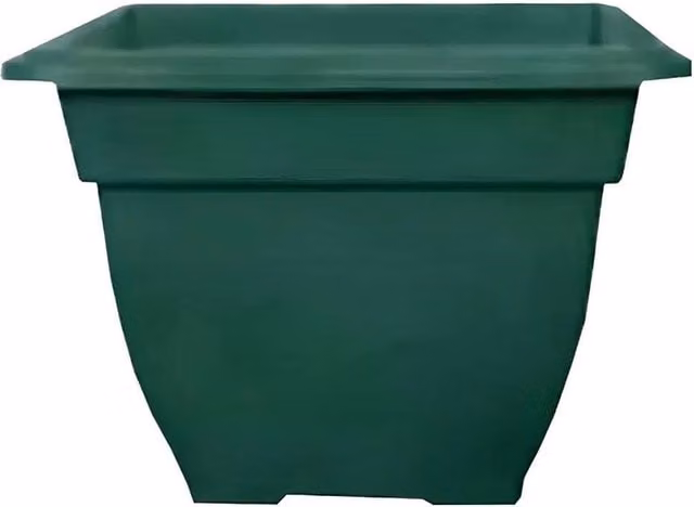 SPETLEK Green Large Square Bell Planter Plastic Pot