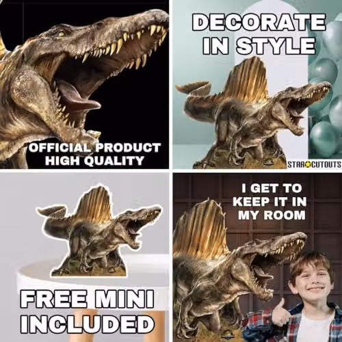 Star Cutouts SC4723 Spinosaurus Jurassic World Rebirth Cardboard Cutout, Multicolour, Height: 120 cm – 2