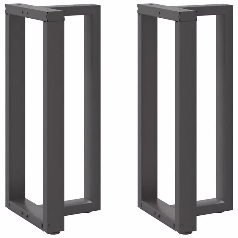 Berkfield Home T-Shaped Bar Table Legs in Anthracite Steel, 2 Pieces, W/D/H: 50 x 35 x 90-91 cm